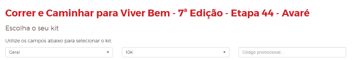 Escolha o kit